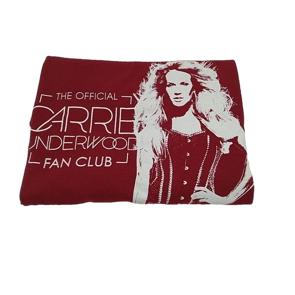 Carrie Underwood Official Fan Club Red T-Shirt Adult Medium Country Music